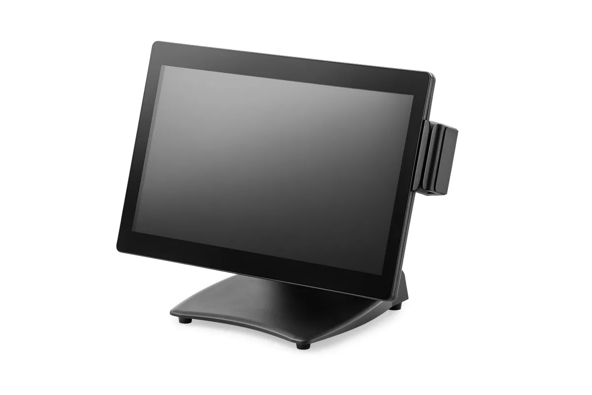 Сенсорный POS-монитор 15.6" АТОЛ TM16, P-CAP, без рамки, ридер МК, HDMI+VGA, складная подставка, встроенные динамики, цвет черный
